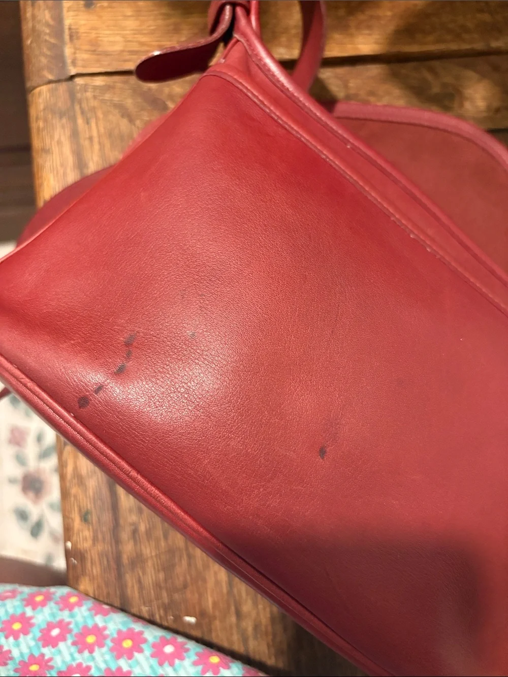 RARE COACH 4150 burgundy Fletcher Flap Shoulder Bag